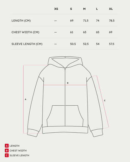 UNIFORM 0 ZIP HOODIE [BLACK]